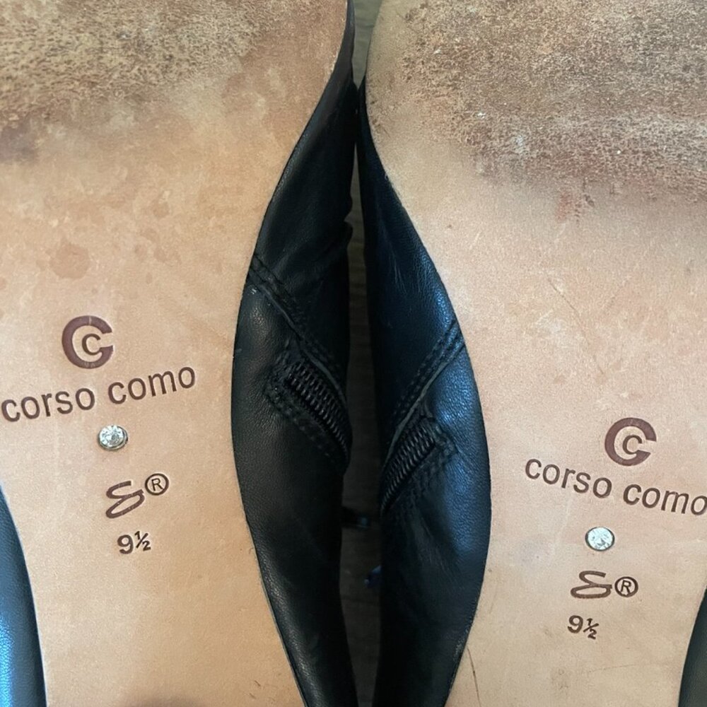 Corso Como Leather Open Toe Heel Size 9 1/5 - image 4